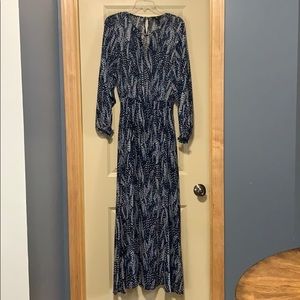 Long sleeve sheer maxi dress!